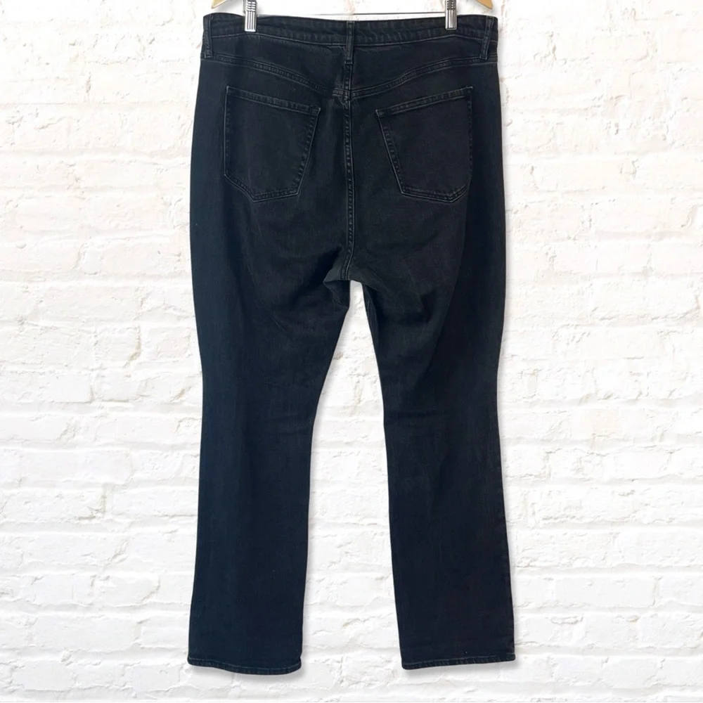 Old Navy Ultra High Rise Kicker Bootcut Faded Black Size 16